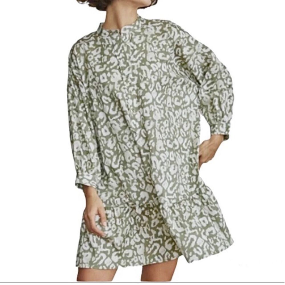 Elizabeth & James green floral flowy dress